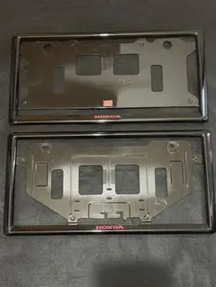 り*え様 ホンダ純正 ベルリナブラック ナンバープレートフレームセット 
