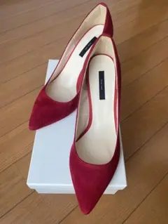 新品未使用 スエードポインテッドトゥハイヒール
