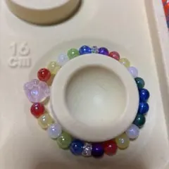 多色天然石ビーズリング 16cm ⑬
