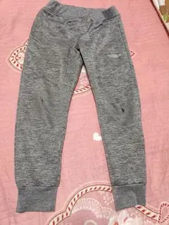 キッズ 裏起毛パンツ 130 グレー系 ロングパンツ