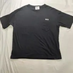 H.UNIT エイチユニット ポケットTシャツ YES刺繍 ブラック S M相当