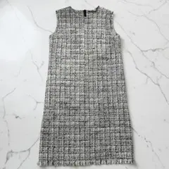 美品 DANA PARIS ダナパリ ラメ糸ファンシーツイード ワンピース 7のサムネイル