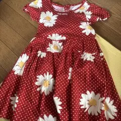 PINK HOUSE 赤いドット柄ワンピース 95~