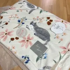 ハナキャット デジプリブランケット アイボリーのサムネイル