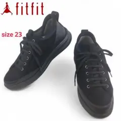 【fitfit/フィットフィット】美品 ウォーキングシューズ スニーカー レザー