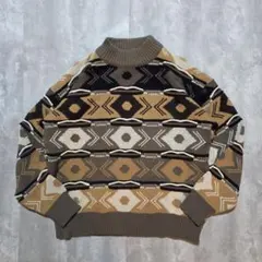 USA製 vintage 3DニットPrivate Stock 幾何学模様アートのサムネイル
