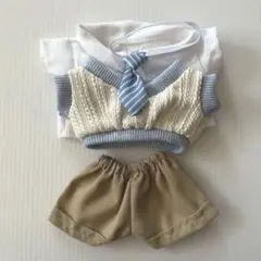 20cm ぬいぐるみ服　学生服風4点セット