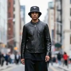 【m123】00s APT.9 本革レザージャケットシングルライダースブラック黒