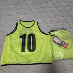 蛍光イエロー　ビブス　チームベスト　サッカー　バスケット　フリーサイズ　ベスト