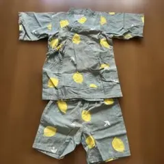 【フェリシモ】⭐️レモン柄甚平上下セット120㎝