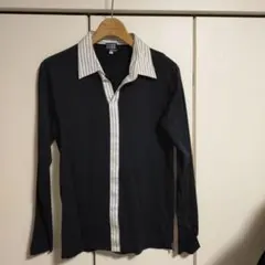 TAKEO KIKUCHI 長袖カットソー ブラック/ストライプ サイズ2のサムネイル