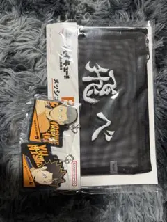 ハイキュー　一番くじ　メッシュポーチ　田中龍之介　西谷夕