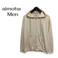 aimoha Men ジップパーカー ライトベージュ Lサイズ