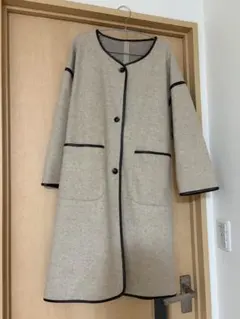 ノーカラー ロングコートのサムネイル