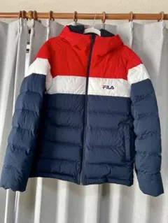 【美品】FILA フード付きダウンジャケット Lサイズ