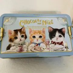 ショコラな猫 モロゾフ チョコレートの空缶 缶のみ 猫 空き缶 小物入れのサムネイル
