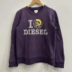 【R114】 DIESEL スウェット トレーナー サイズXXL パープル 紫