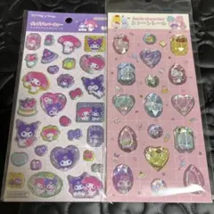 サンリオ　ポップデコパーティー　ラメきらクリスタルシール　ストーンシール