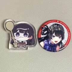 にじさんじ　月ノ美兎　8周年 グリッター缶バッジ& 3周年 アクリルブロック