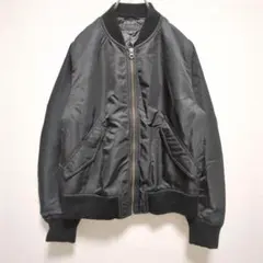 E1701 ユニクロ　MA-1 ブルゾン　ナイロン　フライトジャケット　アウター