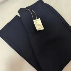 風を通すストレッチサッカーノータックパンツ ダークネイビー XL 無印良品のサムネイル