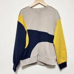 Chaoliufushi カラーブロック長袖トレーナー