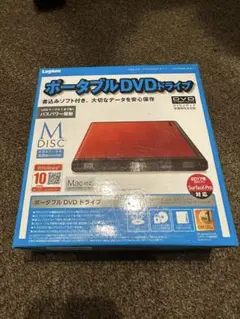 Logitec ポータブルDVDドライブ 赤