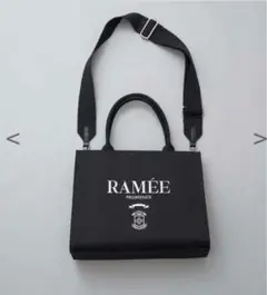 RAMÉE nice claup 刺しゅう入りトートバッグ　黒　ブラック　C