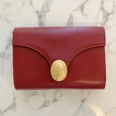 NINA RICCI ニナリッチ クラッチバッグ ヴィンテージ レッド 本革のサムネイル