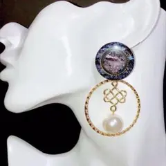 特大 大ぶり ピアス イヤリング フープ パール 海外 ザラ ゴージャス 綺麗