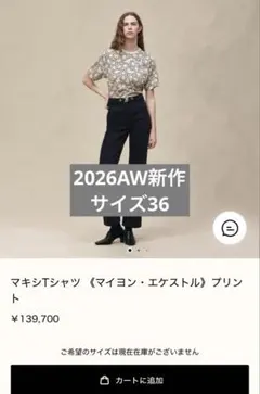エルメスHERMES マキシTシャツ マイヨン・エケストル　新品未使用のサムネイル