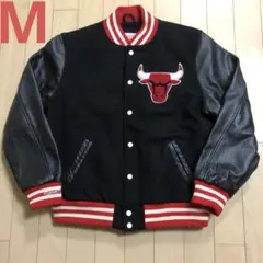 ミッチェルアンドネスBULLSスタジャンMメンズBLACK×REDブルズ送料込みのサムネイル