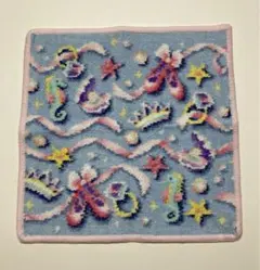 フェイラーハンカチ　チャコット　ウミトシンジュ水色ペールブルー海と真珠キラキラ