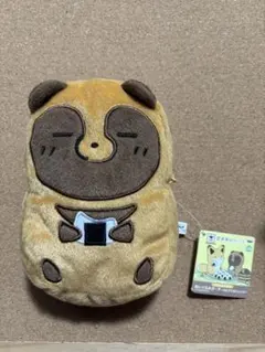 タヌキとキツネ ぬいぐるみポーチ おむすびおいしいねのサムネイル