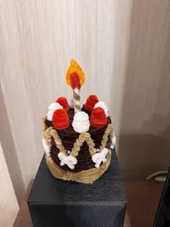 いちごちチョコバースデーケーキトッパー　写真撮影道具 ハンドメイド　モール小物