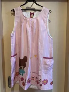 学研すてきな先生保育士エプロンくまのが っこうピンク