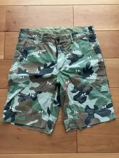 【美品】ポロラルフローレン　ショートパンツ　迷彩＋犬刺繍　ビンテージ加工