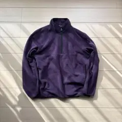 Old uniqloパープル フリースジャケット ハーフジップ