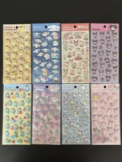 ダイソー　サンリオ　ぷくっとシール8種