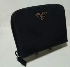 【値下げ交渉可能】PRADA プラダ ナイロン ラウンドジップ 二つ折り財布 黒