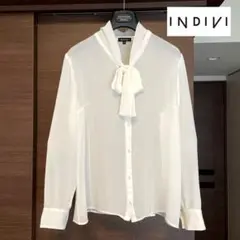キキ様専用☆INDIVI インディヴィ ボウタイブラウス『42』☆