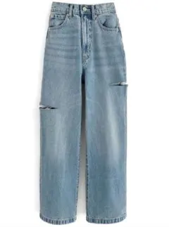 GRL サイドカットストレートデニムパンツ sサイズ