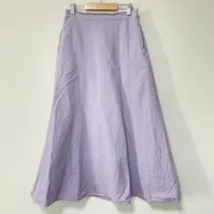 chocol raffine robe　コットンリネン　フレアスカート　パープルのサムネイル