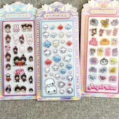 モンチッチ　あわわちゃん　エンジェルブルー　アクリルシール 3枚セット