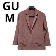 GU レディース テーラードジャケット M ブラウン シンプル カジュアル◎