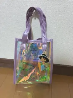 ディズニー アラジン ジャスミン オーロラ クリアバッグ チャーム付き