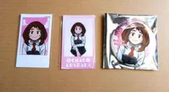 ヒロアカ 麗日お茶子 フォトカード 缶バッジ ジャンフェス  キャラアニ