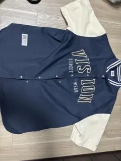 VISION STREET WEAR 半袖シャツ ネイビー/ベージュ