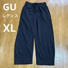 未使用　GU スウェットバレルレッグパンツ　レディスXL ブラック