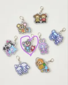 ナルミヤハッピーパーク グリッターアクリルチャーム エンジェルブルー ガチャのサムネイル